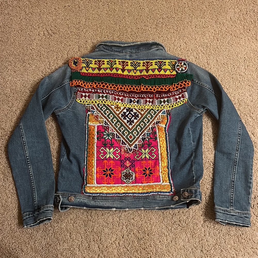 Embroidered Jean Jacket size xs/s